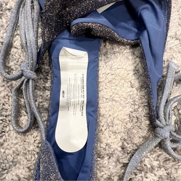 NWT Aerie Sparkle Cheekiest Tie Bikini Bottom size medium - Picture 10 of 13